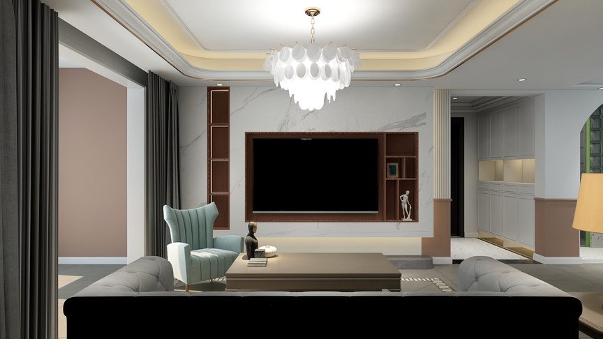 仇军-简约美式全案设计—Designby仇军装修效果图