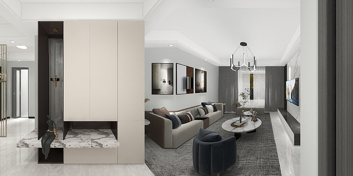 空间设计师L-学院府136平.dwg-装修设计方案