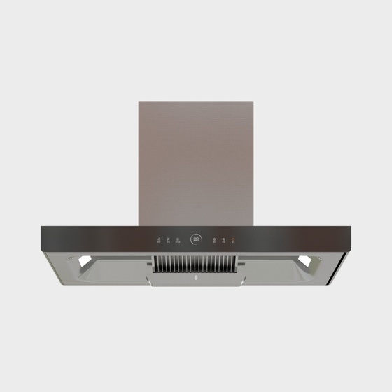 Gray Range Hood 3D Model - Sleek Kitchen Design