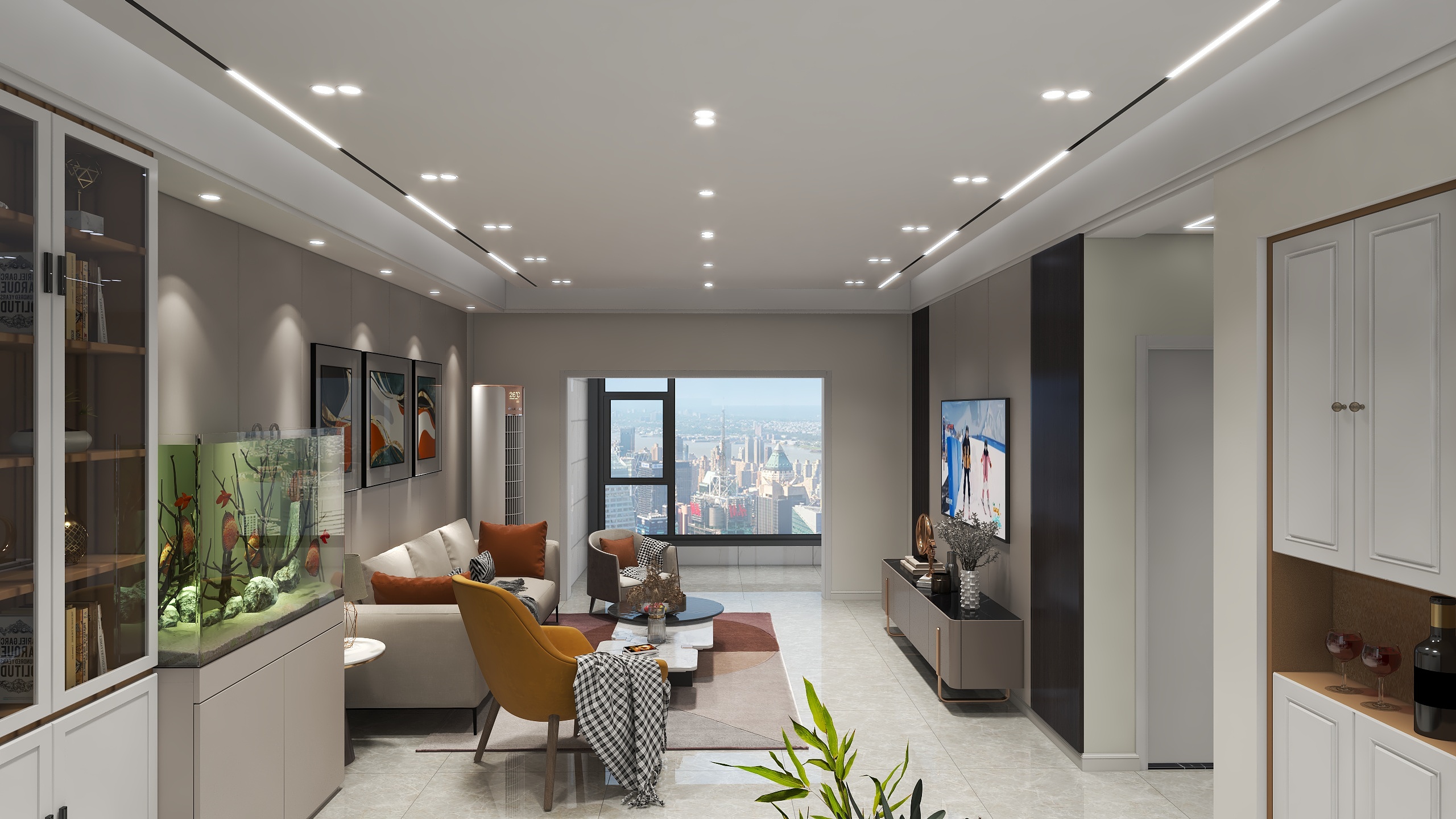 金胜雅装饰-尚河源筑3室2厅2卫户型-装修设计方案