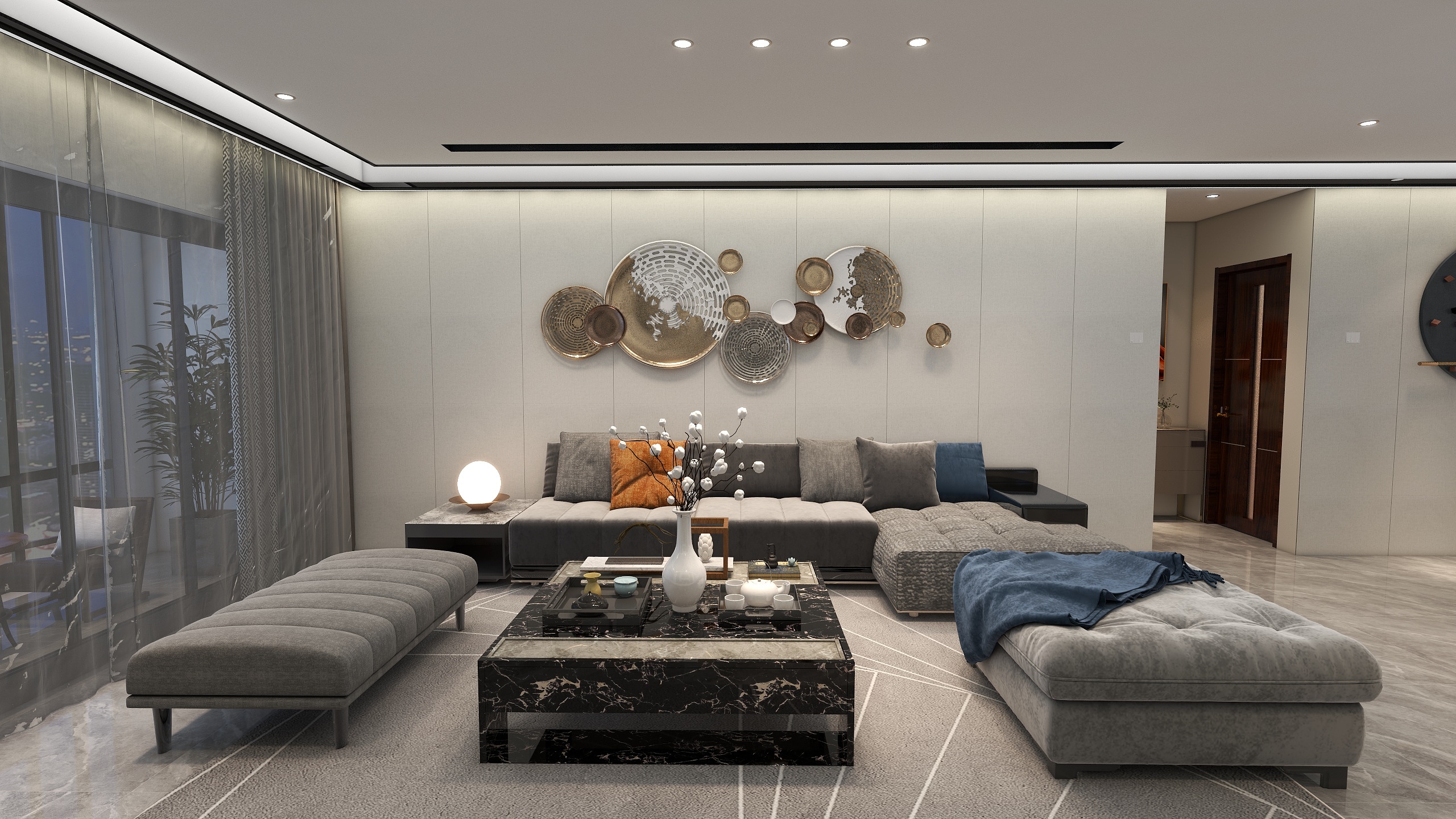 森之岛-136平大气轻奢四房两厅-装修设计方案