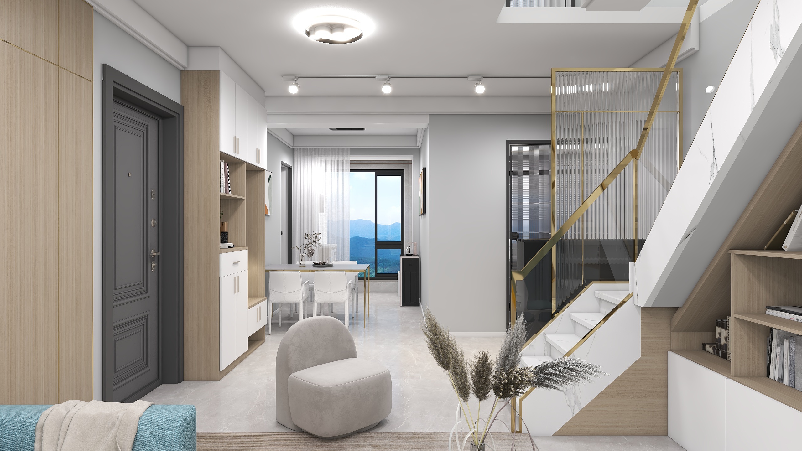 雨汐空间设计工作室-菏泽-回迁房-北欧三居室装修效果图