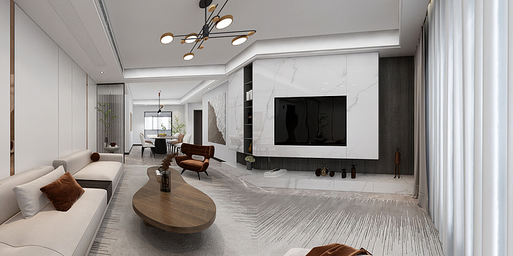 言壹空间设计丨欧阳-淮阴回迁户.dwg-装修设计方案