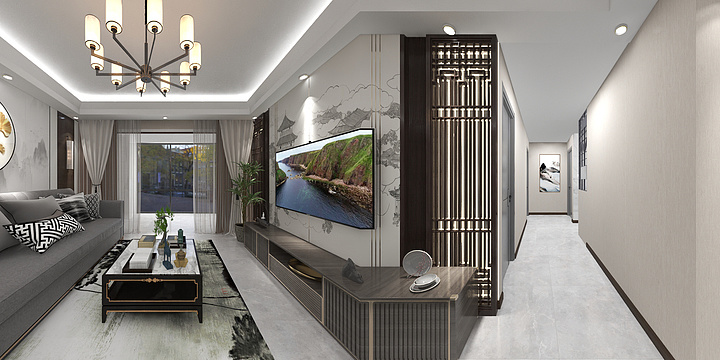 当代梵高-116，新中式-装修设计方案