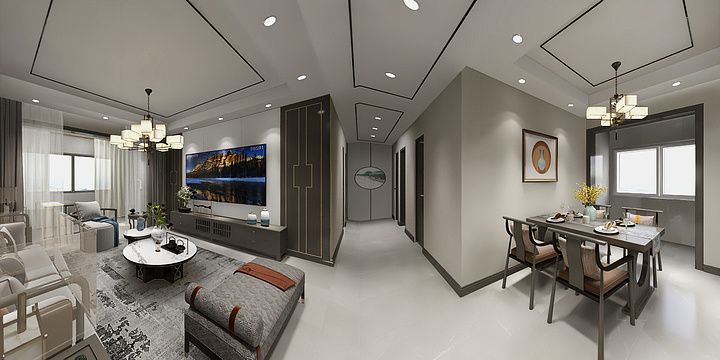 济源小轩窗整体软装-建业.花园里-装修设计方案