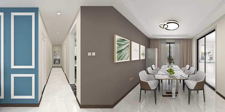 墨书空间设计-明珠佳苑201李府效果图-装修设计方案