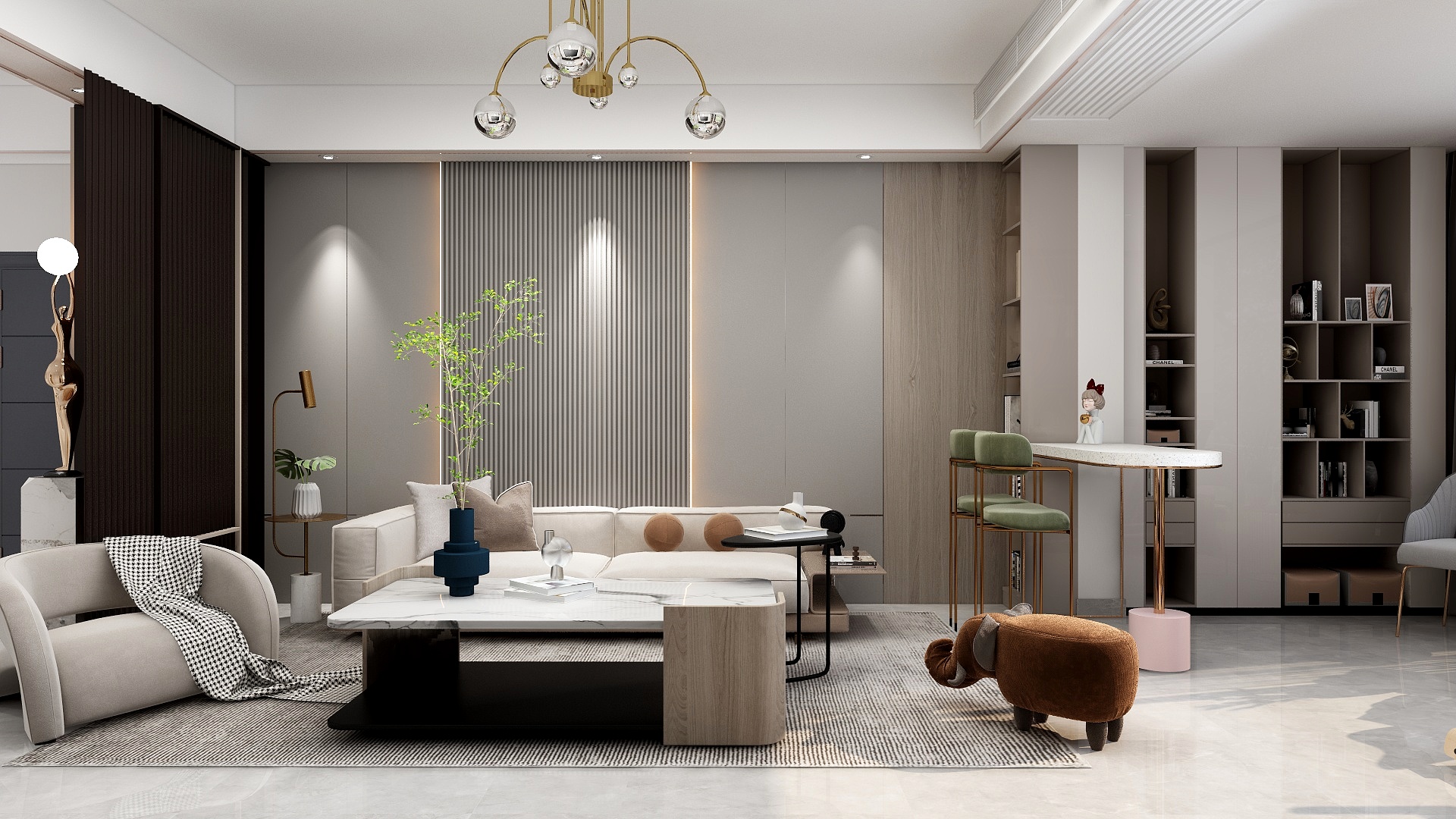 YY2526-现代轻奢装修效果图