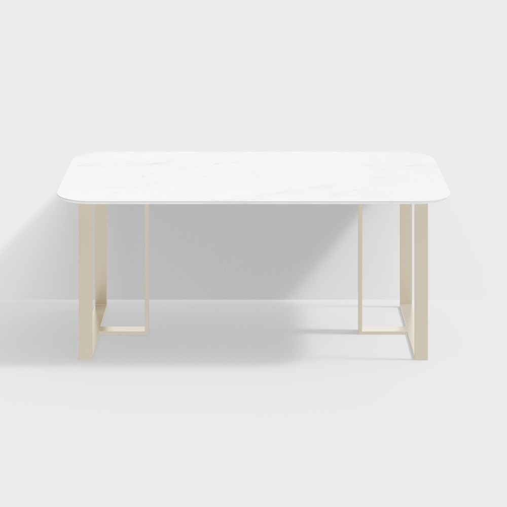 1.8m岩板金属餐桌-BSVFFZ492-薇薇安3D模型