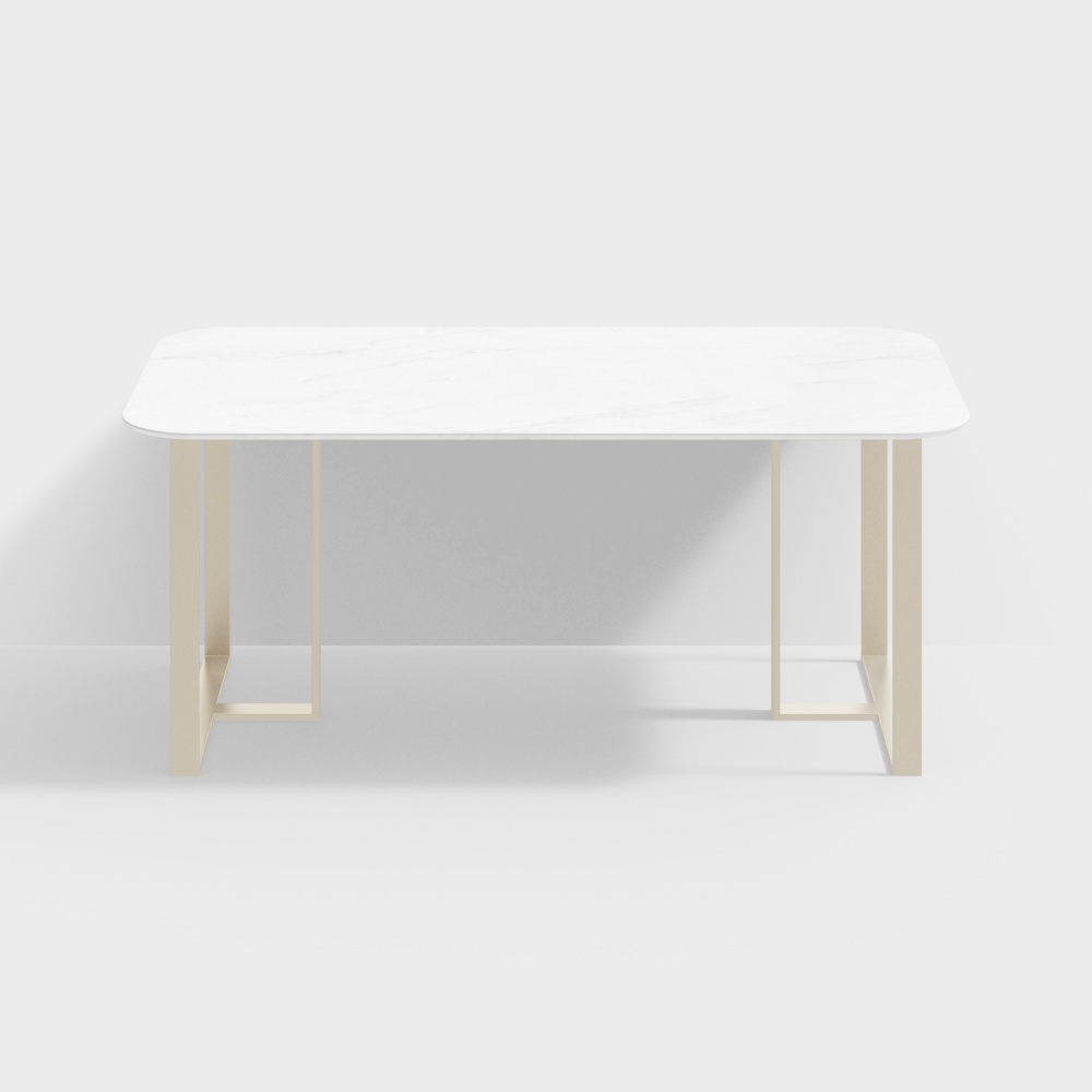 1.8m岩板金属餐桌-BSVFFZ492-薇薇安3D模型