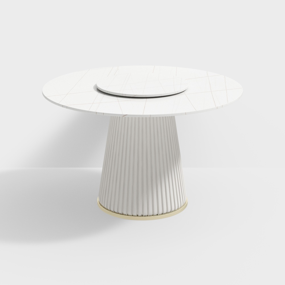 1.3m岩板餐桌-BSVF2154-薇薇安3D模型