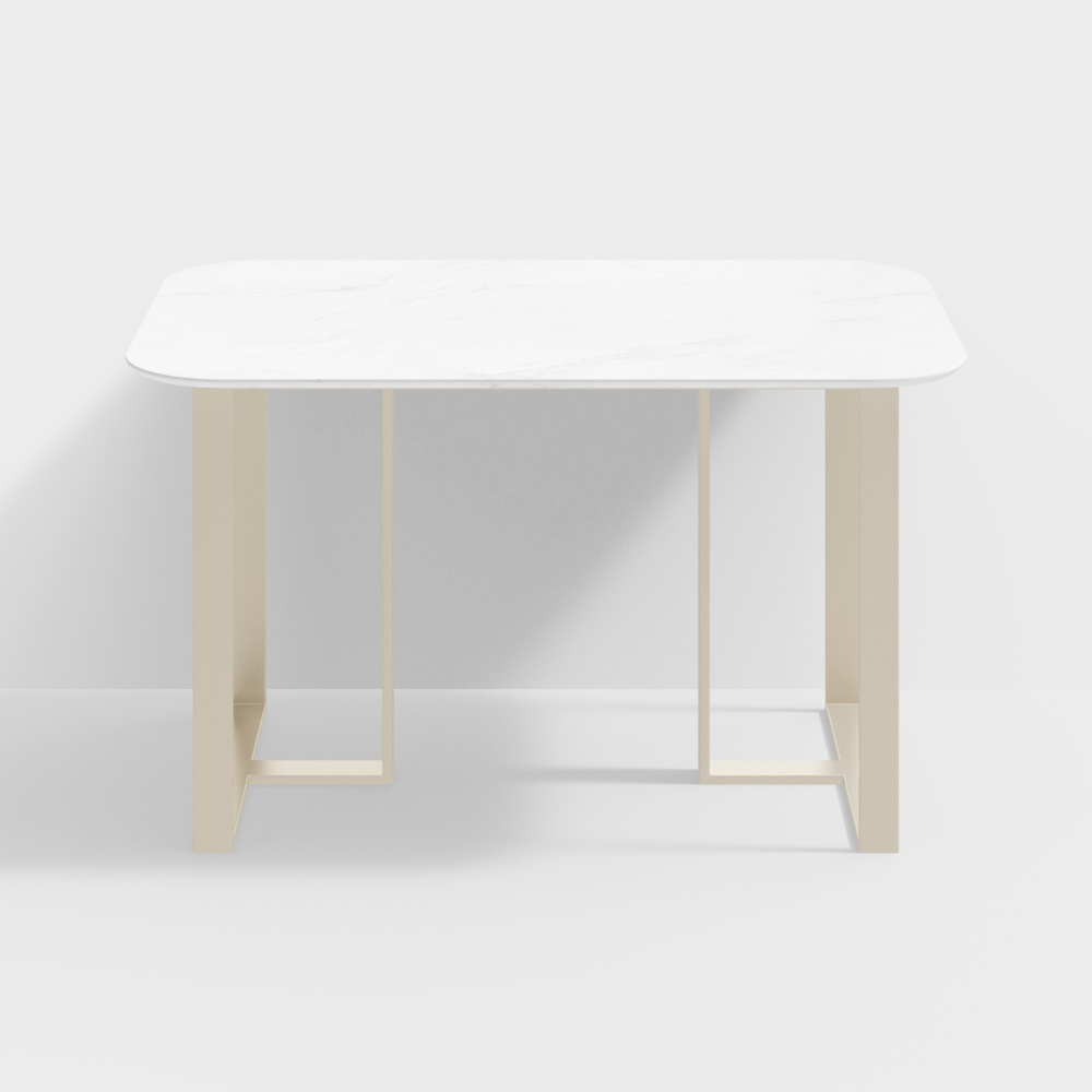1.3m岩板金属餐桌-BSVFFZ492-薇薇安3D模型