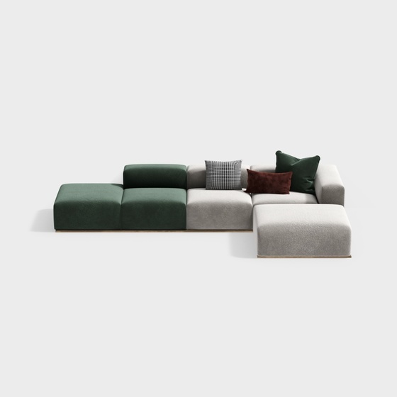 Modern L-shaped Sofa,Seats & Sofas,green