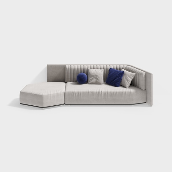 Modern Light Luxury Multi-Seater Sofa 3D Model