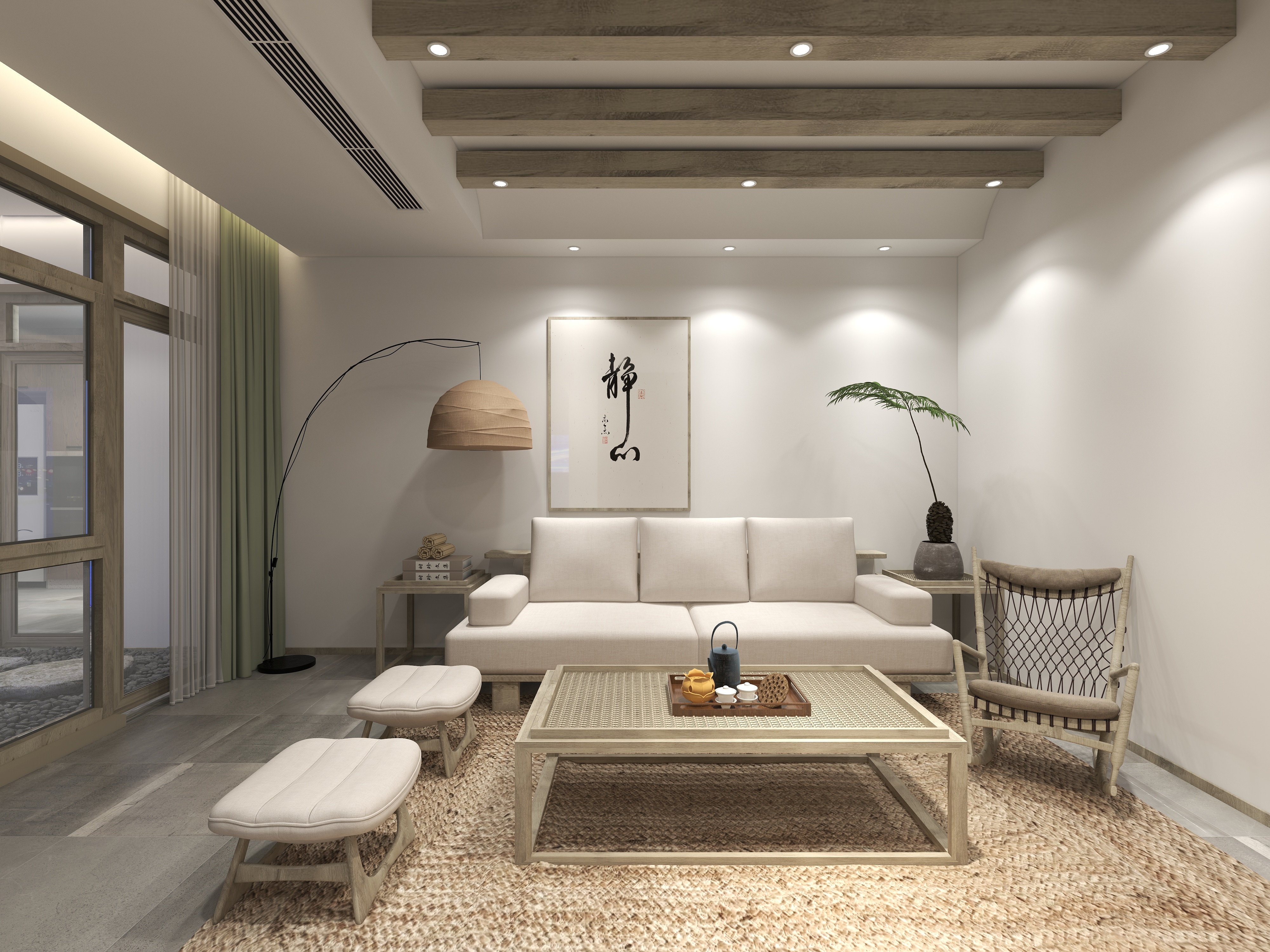 楚瑜设计-日式混搭小院改造装修效果图