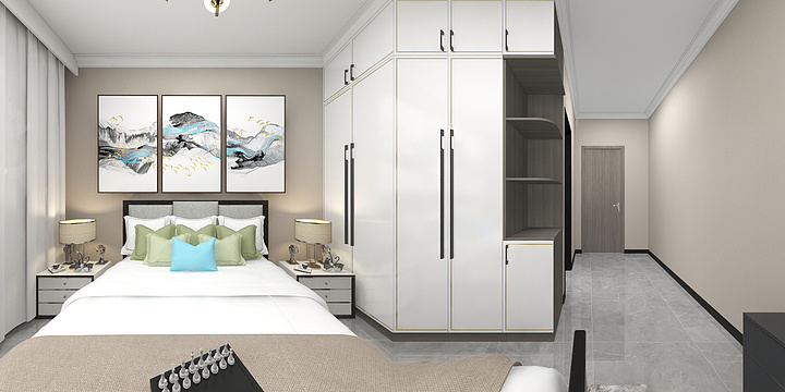 当代梵高-金桂园109户型新中式-装修设计方案