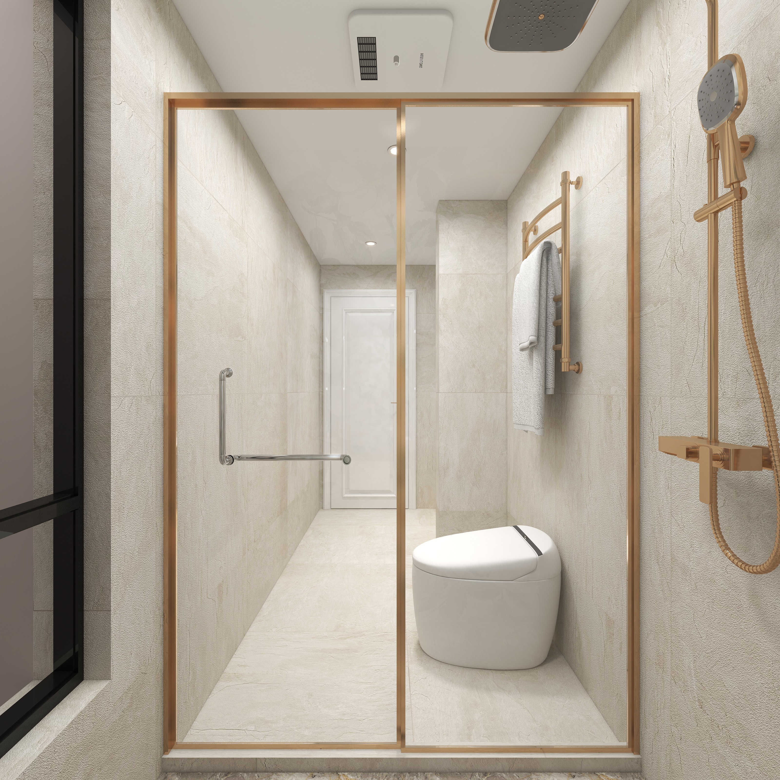 陈辉-300平方现代美式别墅二层卫生间装修效果图第3张