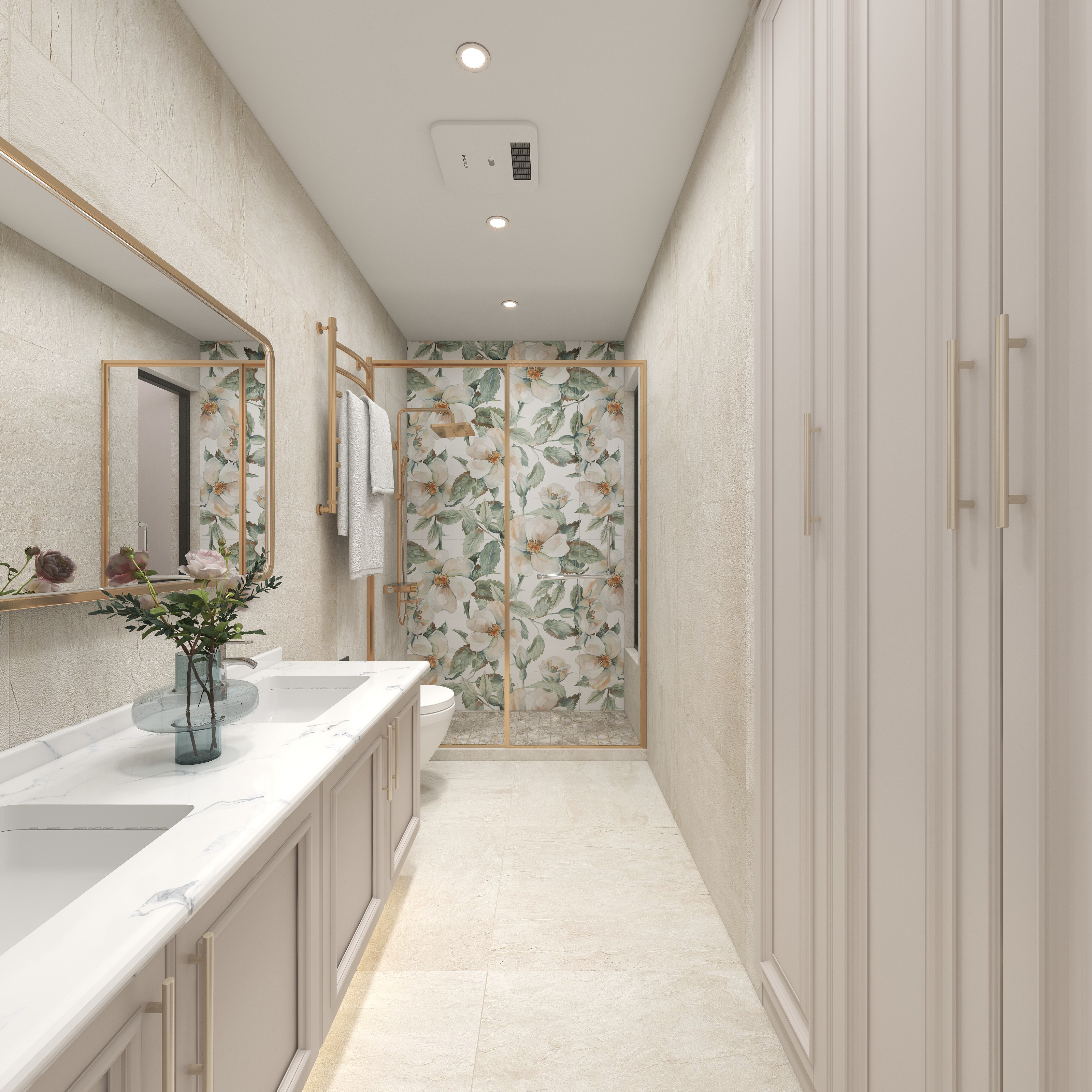 陈辉-300平方现代美式别墅三层卫生间装修效果图第2张