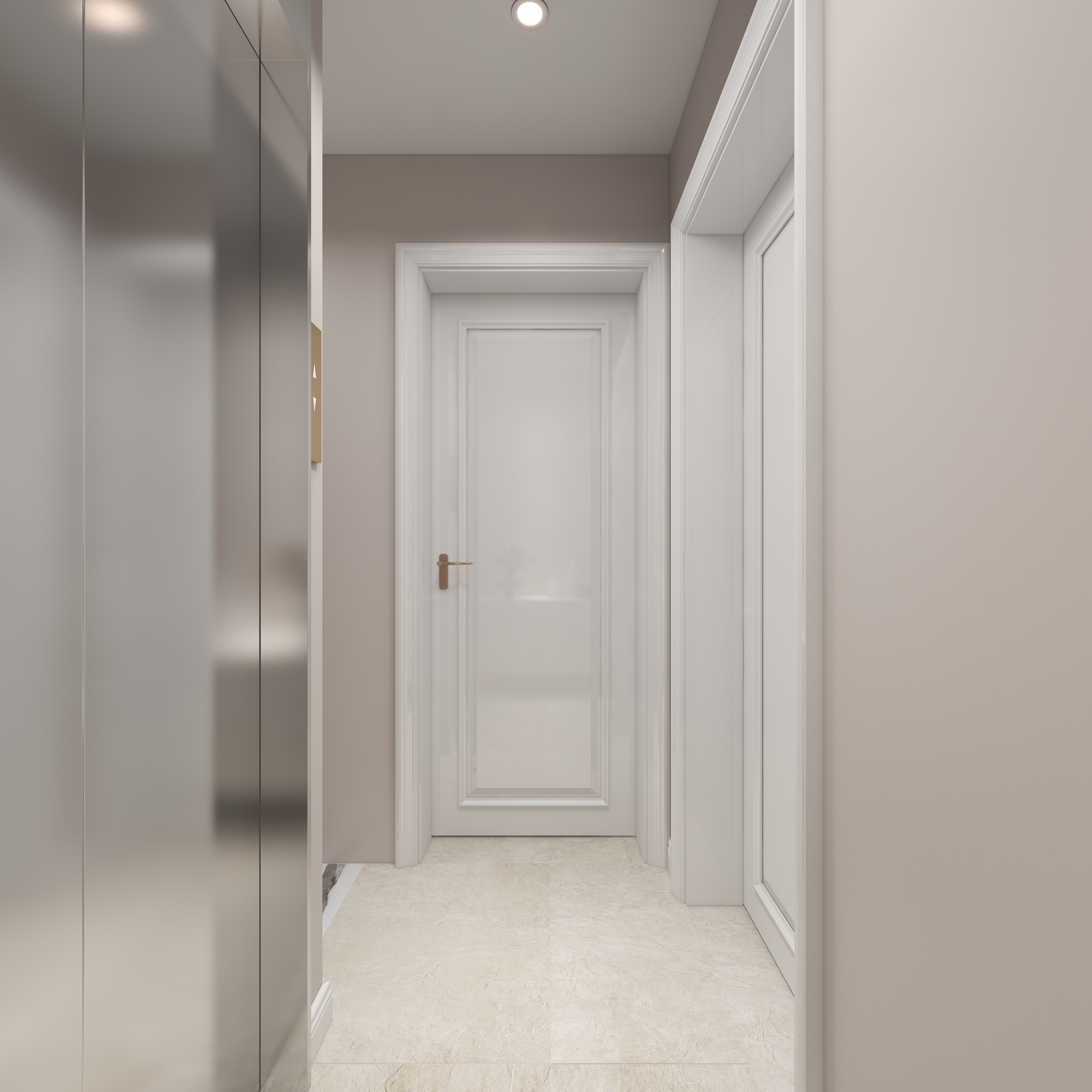 陈辉-300平方现代美式别墅三层楼梯间装修效果图第2张