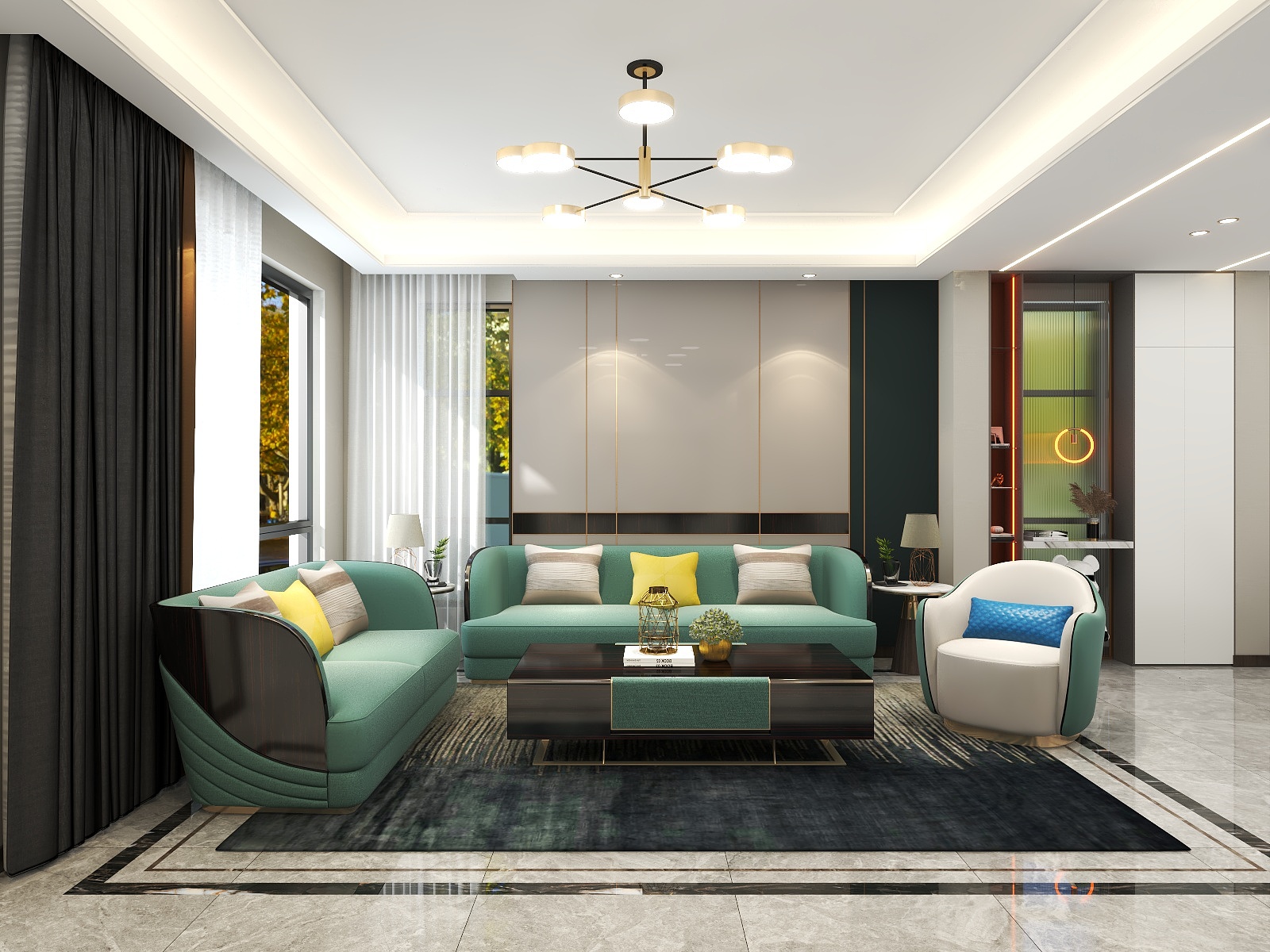 湛智华-现代轻奢别墅4层358平6房装修效果图