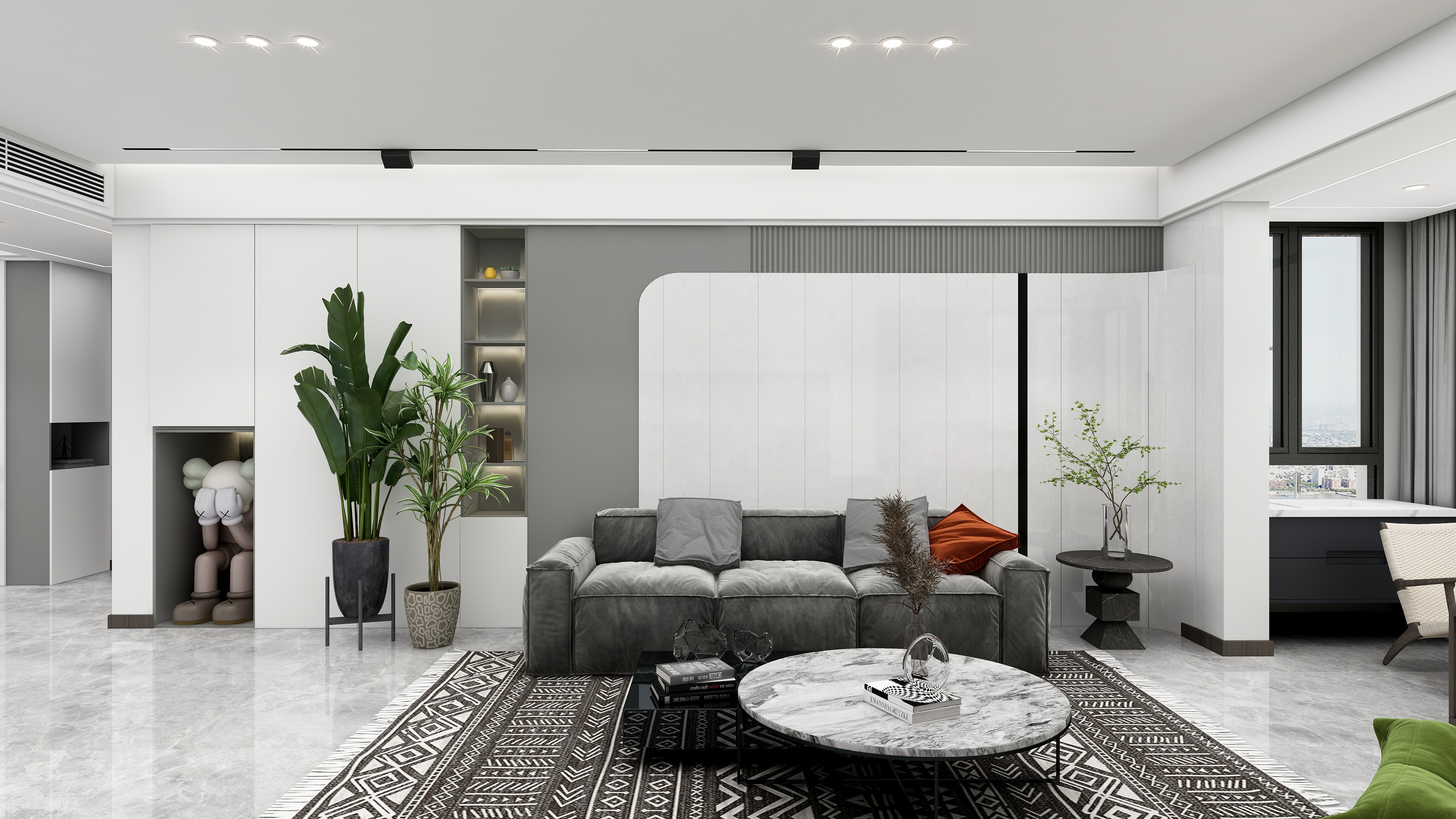 一抹独特NJir-现代客厅-装修设计方案