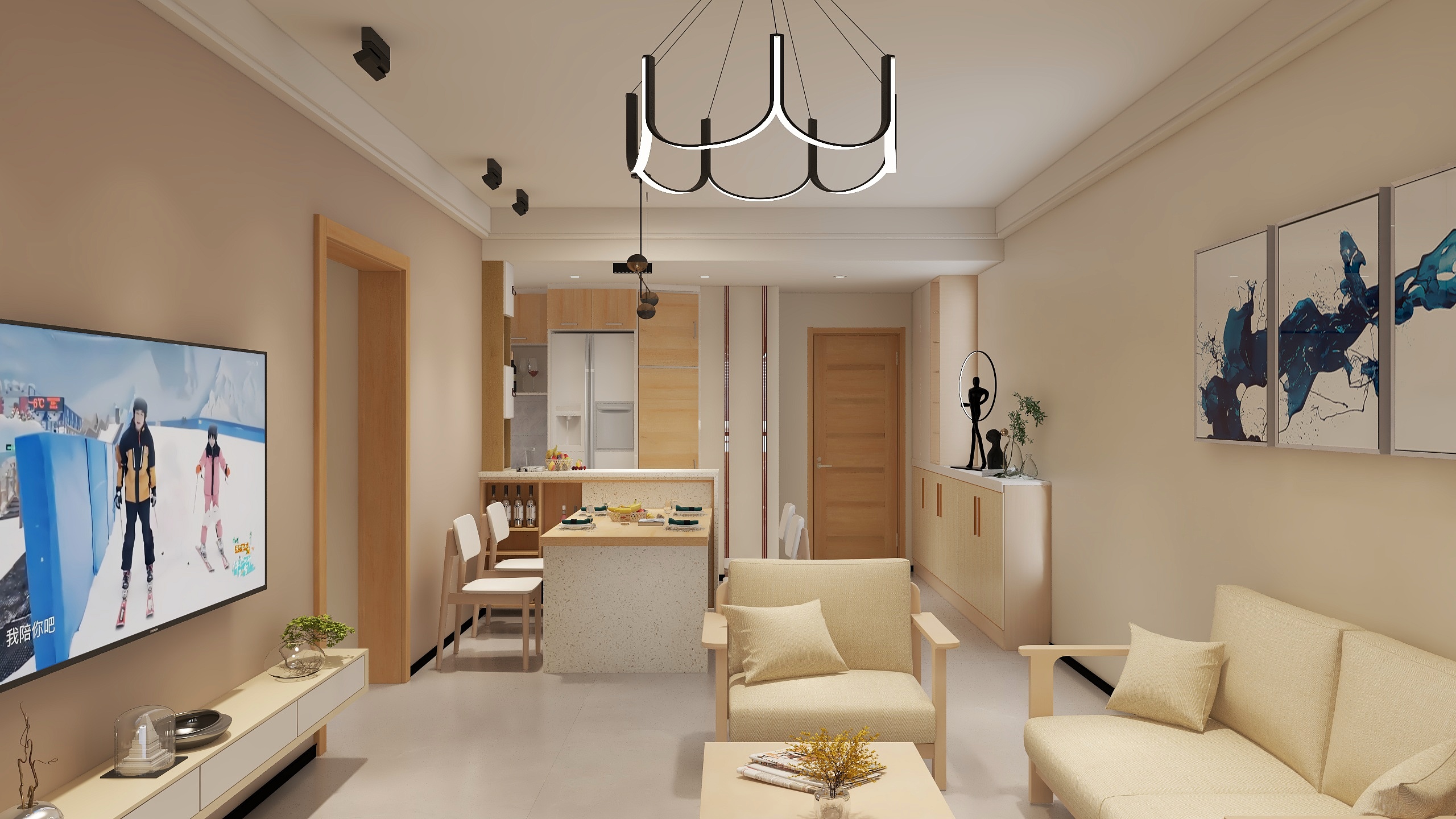 戈峰山下-十里东岸-紫悦装修效果图