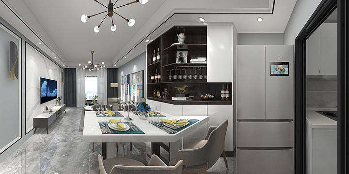 效果图设计冰-鲁能公馆.dwg-装修设计方案