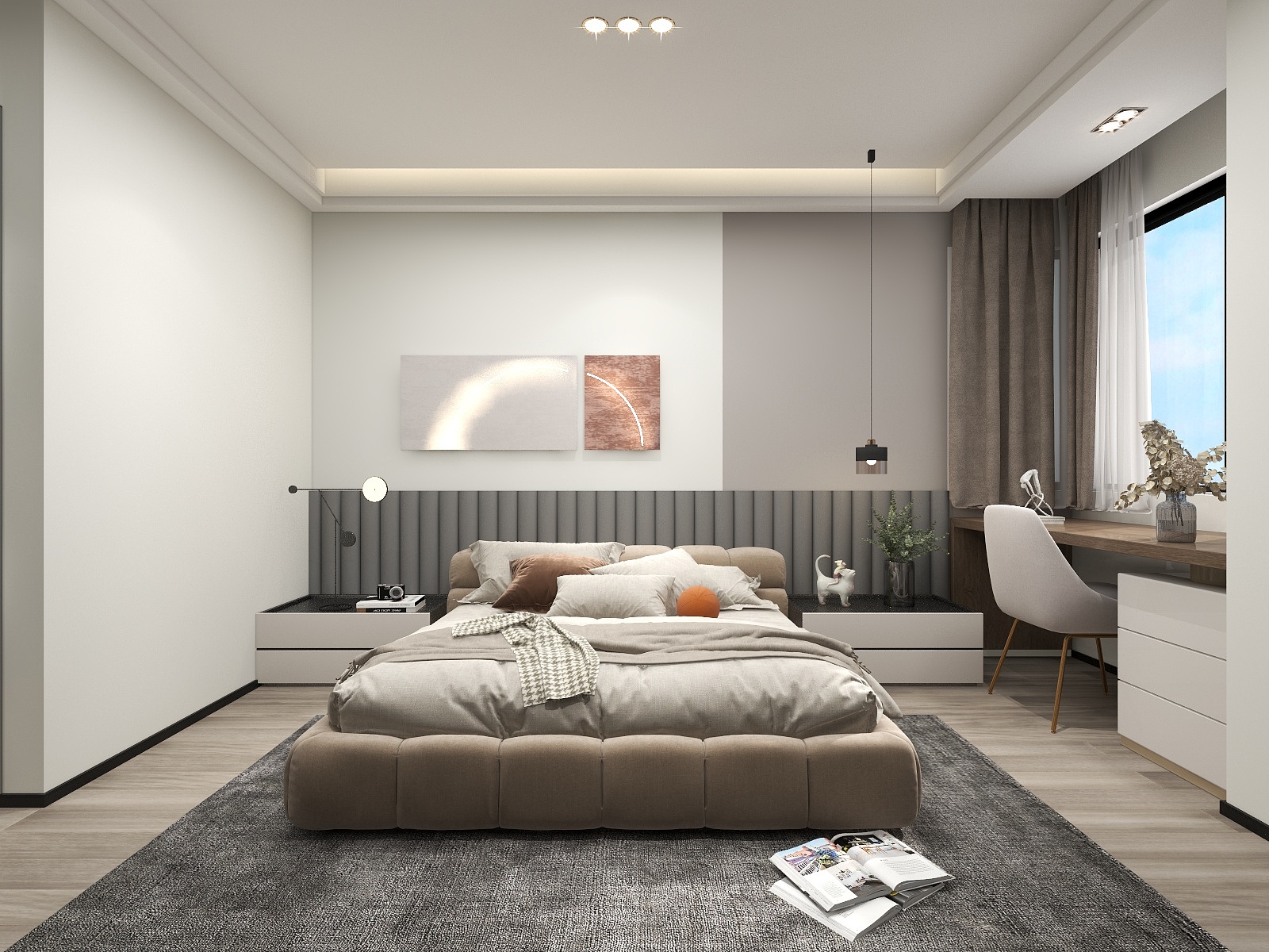 曾淼-铜锣湾－现代简约卧房-装修设计方案