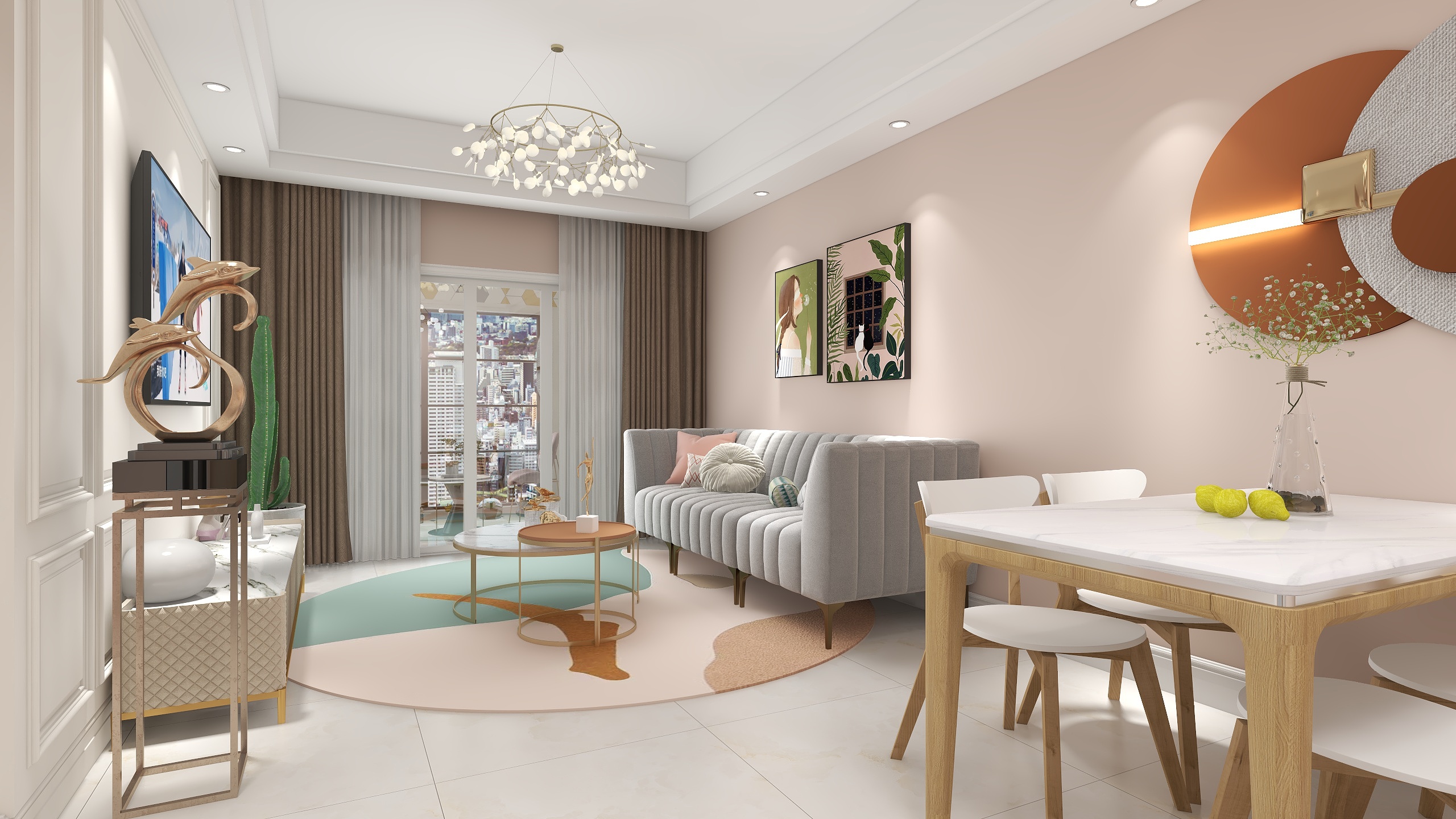 MissBen-德信海德公园83.00㎡A2’3室2厅1卫1厨-装修设计方案