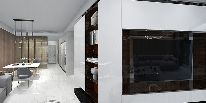 乔鹏飞-德信海德公园83.00㎡A2’3室2厅1卫1厨-装修设计方案