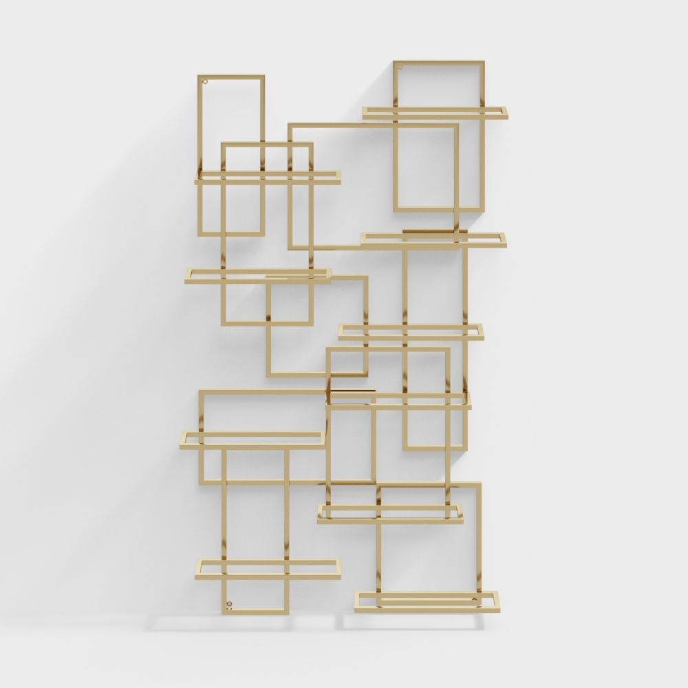 10-Bottle Modern Geometric Wall Mounted Wine Rack