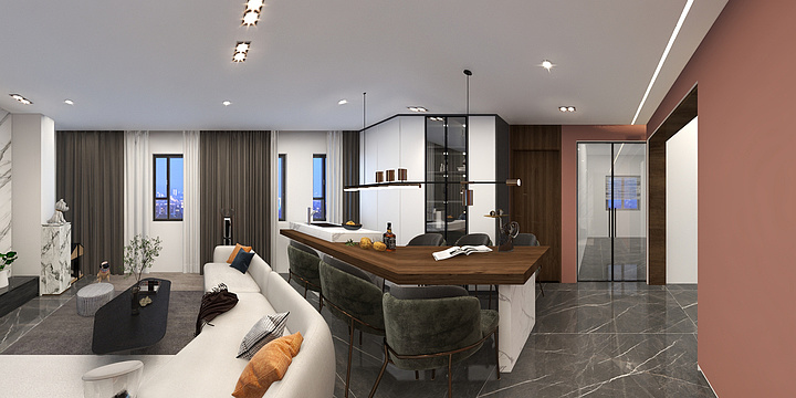 意创印象设计-瑞和园89.50㎡B户型3室2厅1卫-装修设计方案