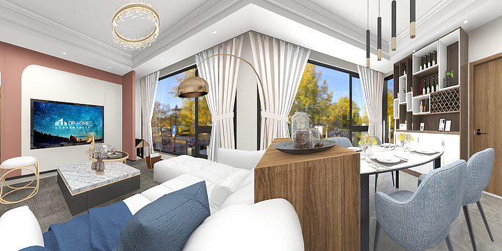 沭铭设计-瑞和园89.50㎡B户型3室2厅1卫-装修设计方案