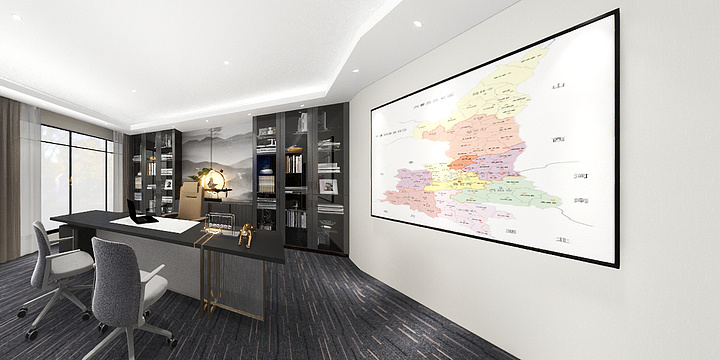 温立新-董事长办公室-副本-副本-装修设计方案