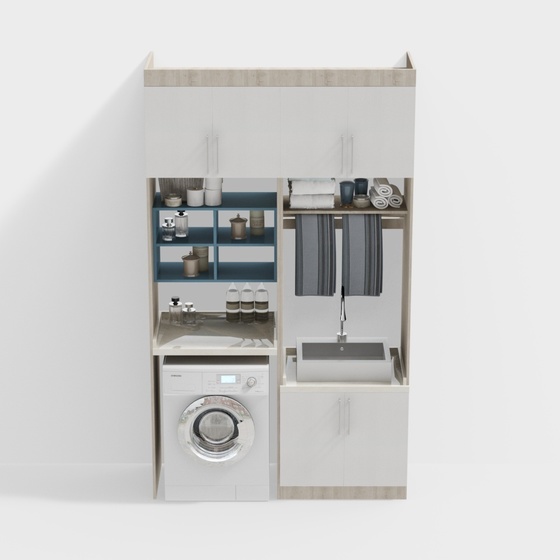 Modern Washer Cabinets,Gray