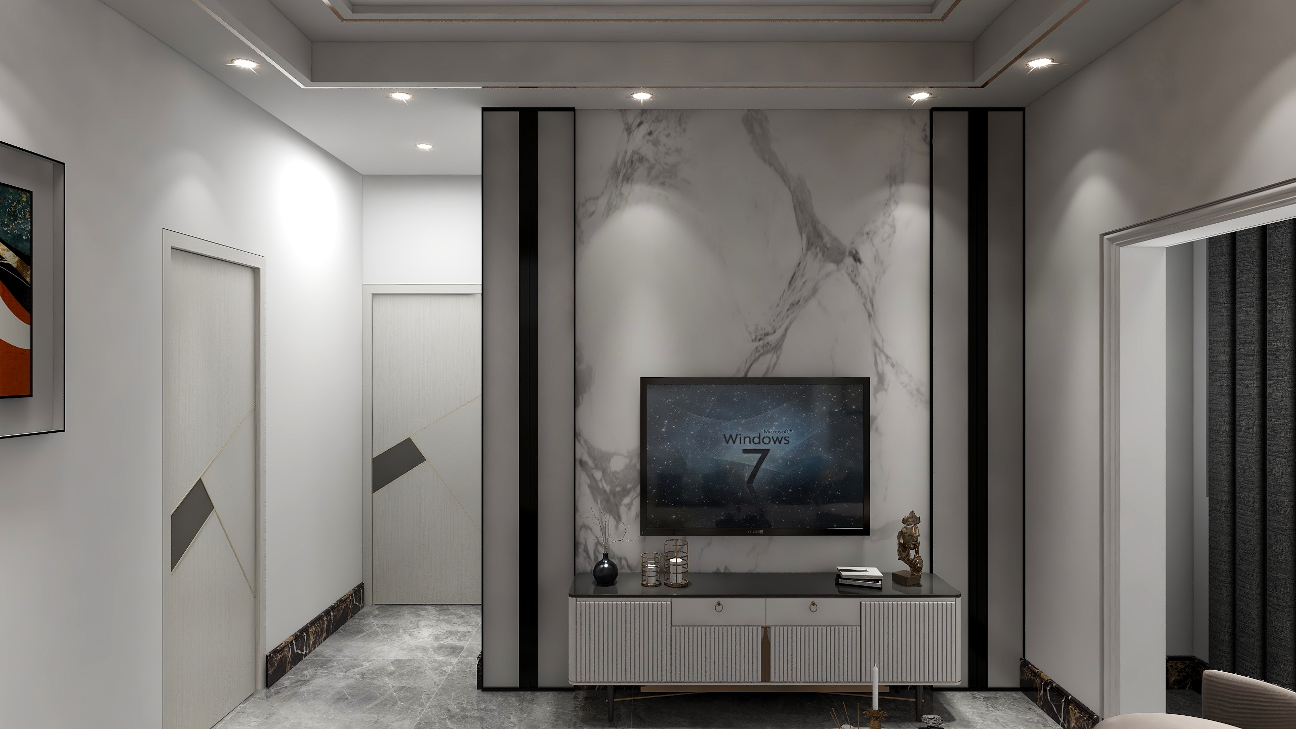 艺然设计装饰-瑞和园89.50㎡B户型3室2厅1卫-装修设计方案