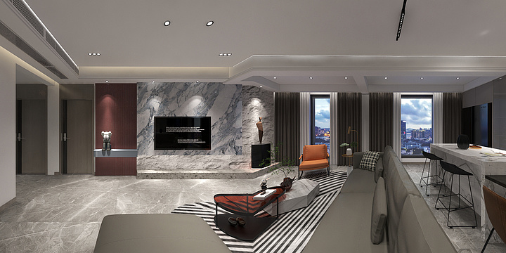 设计师丨李宗霖-彭女士-西城御景大平层住宅-装修设计方案