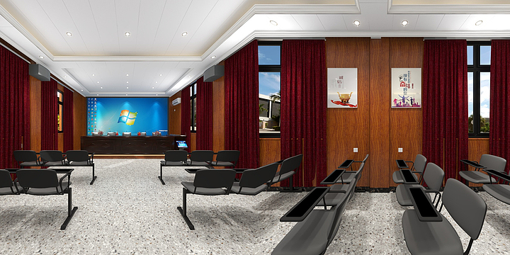 名典木饰面蜂窝板-曲江中学-装修设计方案