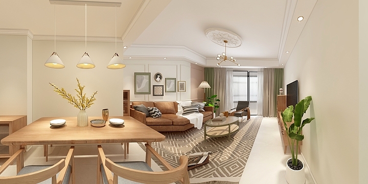 索菲亚EcQB-89平复古轻法式混搭风雅居设计-装修设计方案