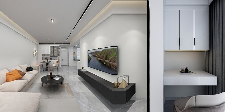 shejiszhoubing-潭房中央公园(开放式厨房)-装修设计方案