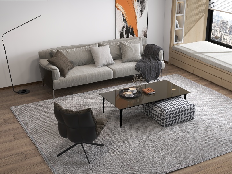 Modern Scandinavian Living Room with Gray Tone