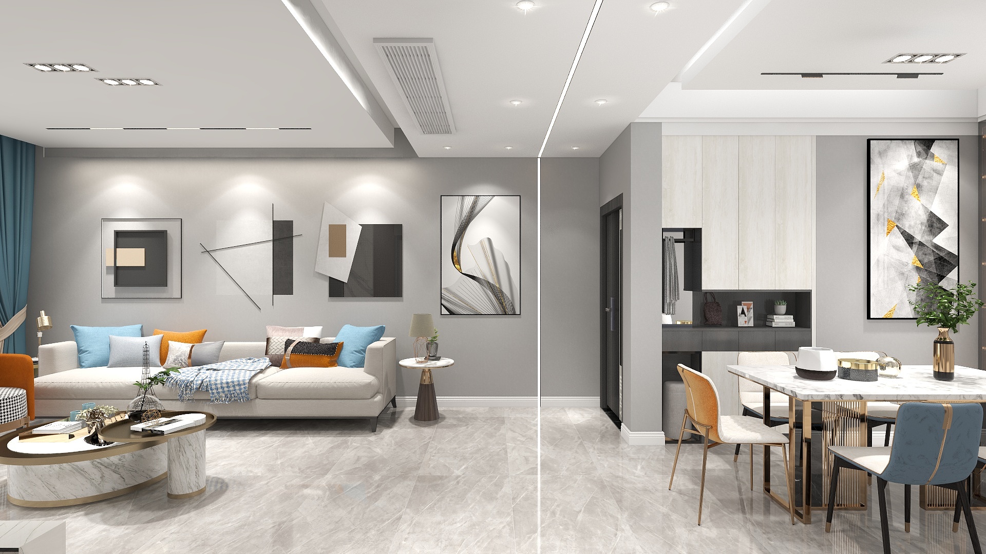 喔喔家-灰格雅居-装修设计方案