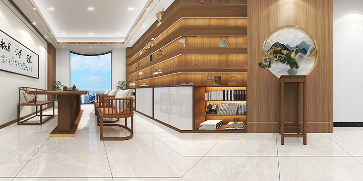 西早Design-2022-1-19-李总办公室-装修设计方案