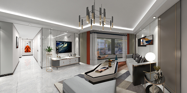 凯文邓-令牌香榭国际108㎡3室-装修设计方案