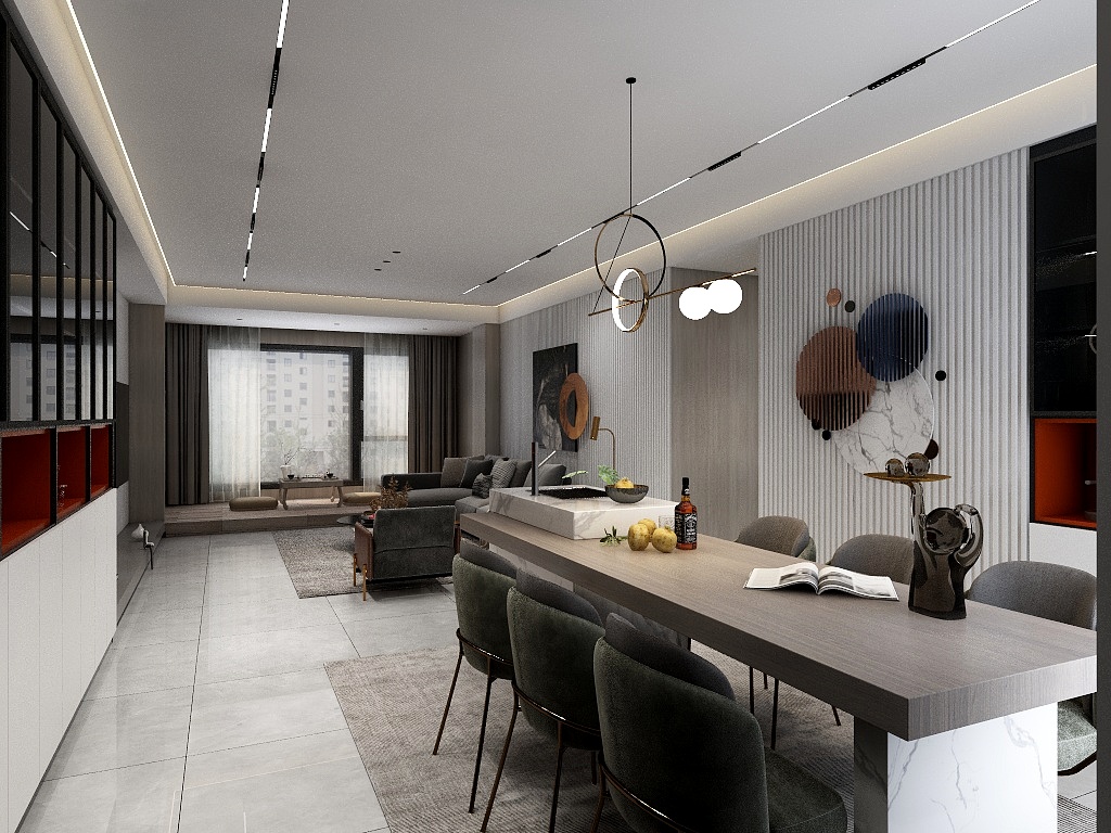 张贝设计-136平轻奢简约风-装修设计方案