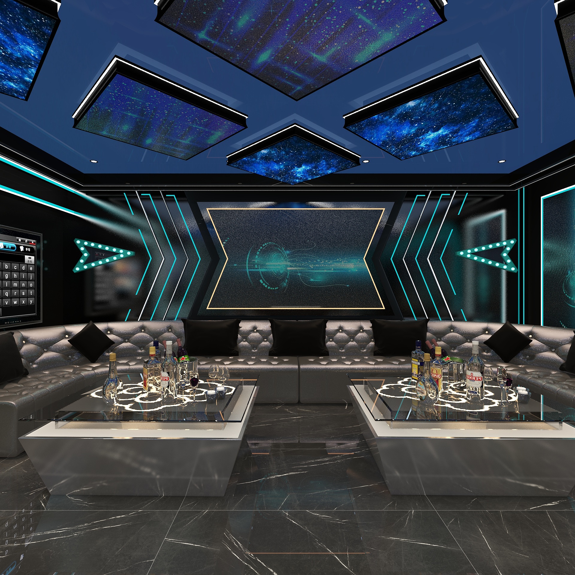 曾鼎鼎-《40平方》KTV科技感包间-装修设计方案