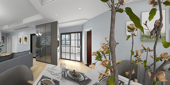 笔画装饰-翠微湖李哥雅居.dwg-装修设计方案