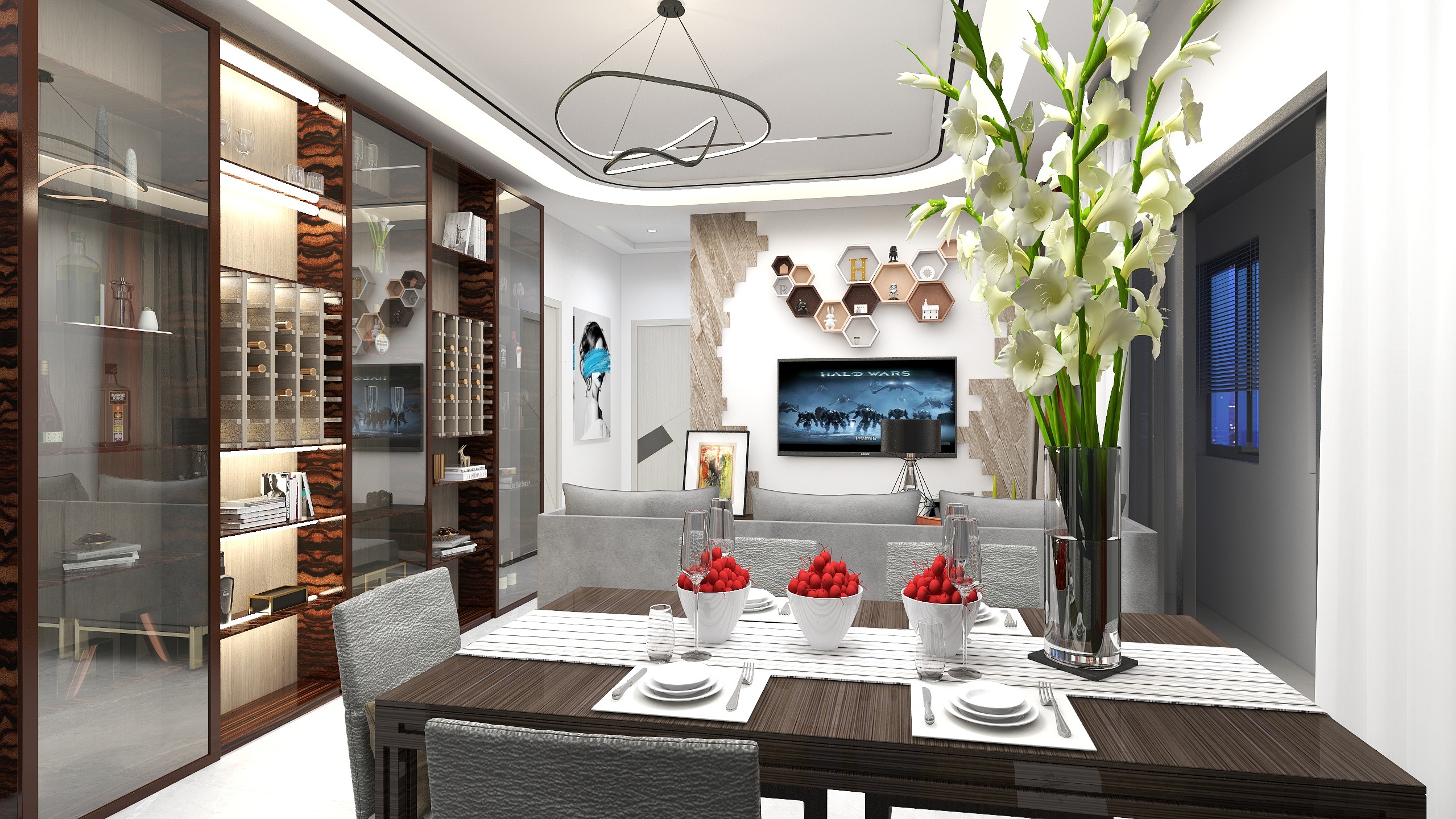 雁字归-瑞和园89.50㎡B户型3室2厅1卫-装修设计方案