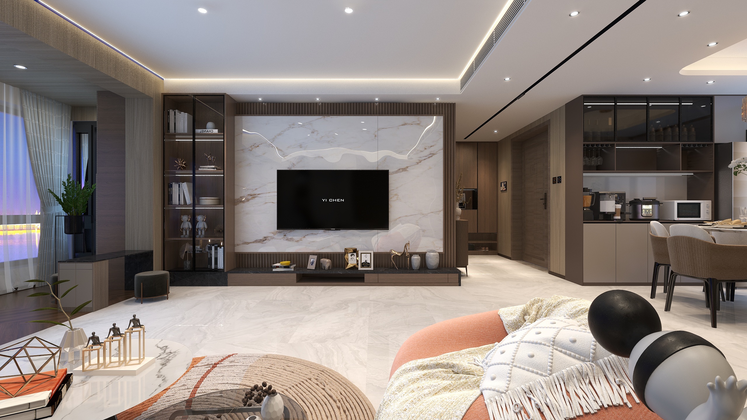 香港城品设计-碧桂园翡翠山D8装修效果图