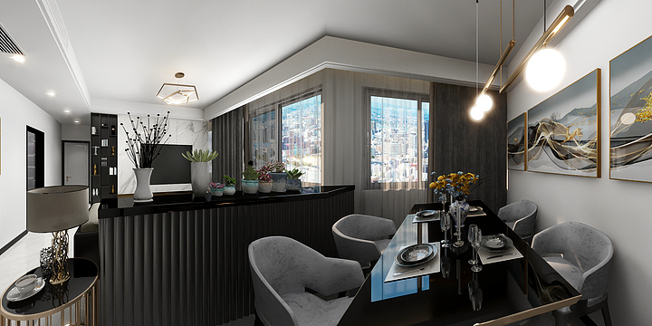 旺苍科派家居木门-瑞和园89.50㎡B户型3室2厅1卫-装修设计方案