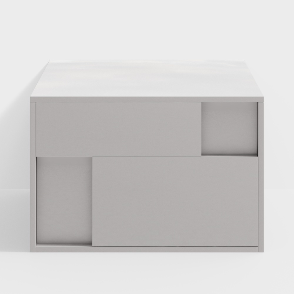Mondeer Bedside Table White, 2 Drawers Modern Wood Cabinet with 2/3/4 drawers Nightstand for Bedroom Living Room